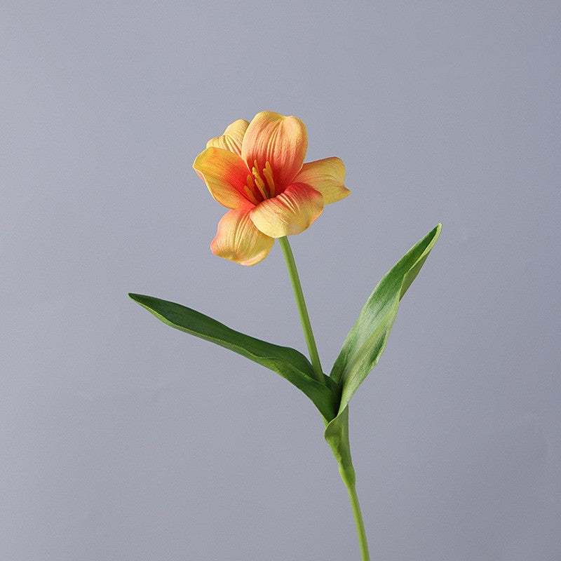 17 Inch Real Touch Artificial Tulip Stems, 10 Pcs Bulk Silk Flowers