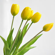Real Touch Soft Latex Tulips Bouquet 15.7 Inch Artificial Flower Arrangement