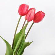 Real Touch Soft Latex Tulips Bouquet 15.7 Inch Artificial Flower Arrangement