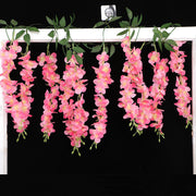 7 Ft Artificial Silk Wisteria Garland, Hanging Flowers for Wedding Arch, Outdoor Garden Porch Decor, Bulk Quantity