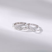 4 Pcs Preserved Rose Jewelry Ring with Gift Card Valentine Bulk Set