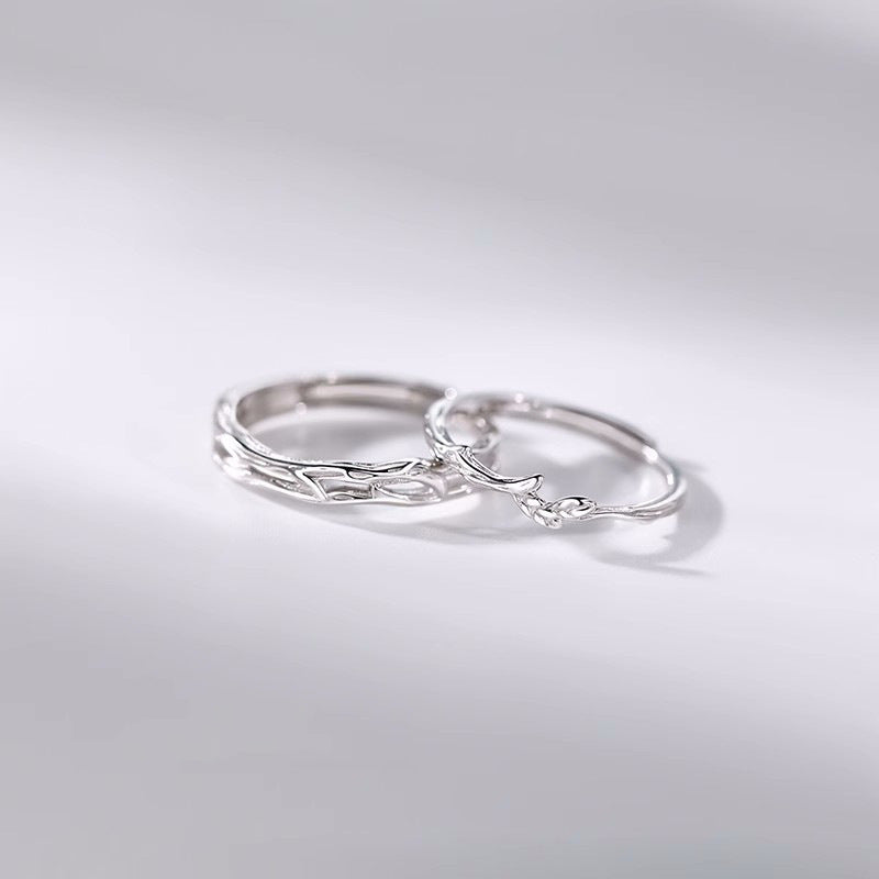 4 Pcs Preserved Rose Jewelry Ring with Gift Card Valentine Bulk Set