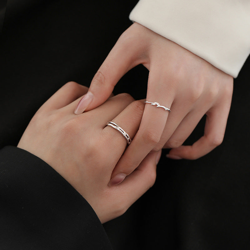 4 Pcs Preserved Rose Jewelry Ring with Gift Card Valentine Bulk Set