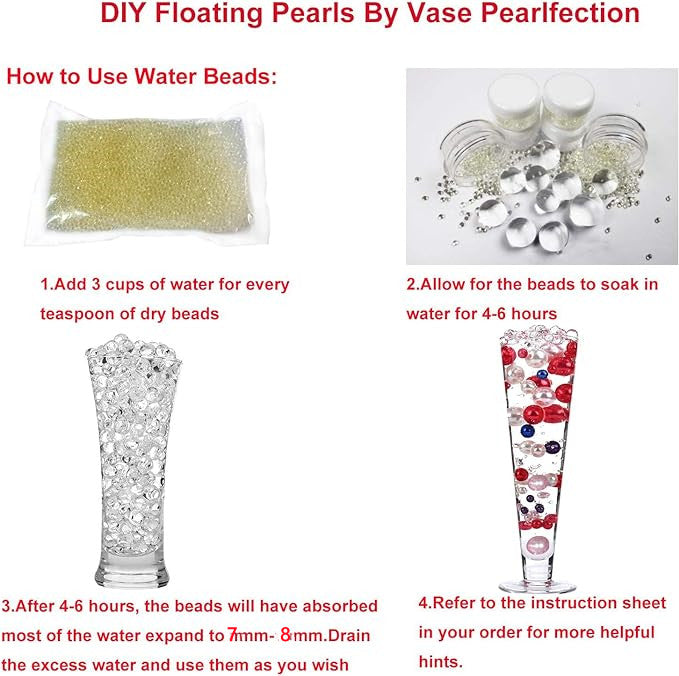 40g Bulk Pearl Beads Vase Filler for Wedding Candle Centerpiece Arrangement