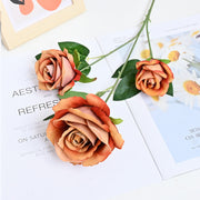 26 Inch Artificial Velvet Rose Spray Stems, 3 Heads, Bulk Quantity