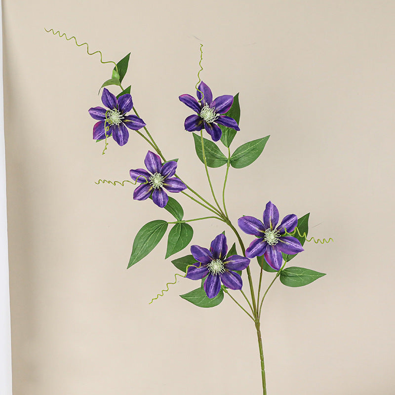 31 Inch Clematis Spray Stems 10 Pcs Artificial Silk Flowers Bulk Pack