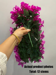 Bougainvillea Hanging Bush Artificial Flowers 12 Inch UV Resistant Trailing Vines Outdoor Decor Bulk Quantity