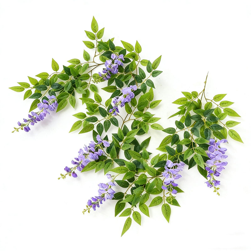 2026 UV Resistant Artificial Wisteria Stems & Hanging Vines, Bulk Wedding Patio Garden Decor