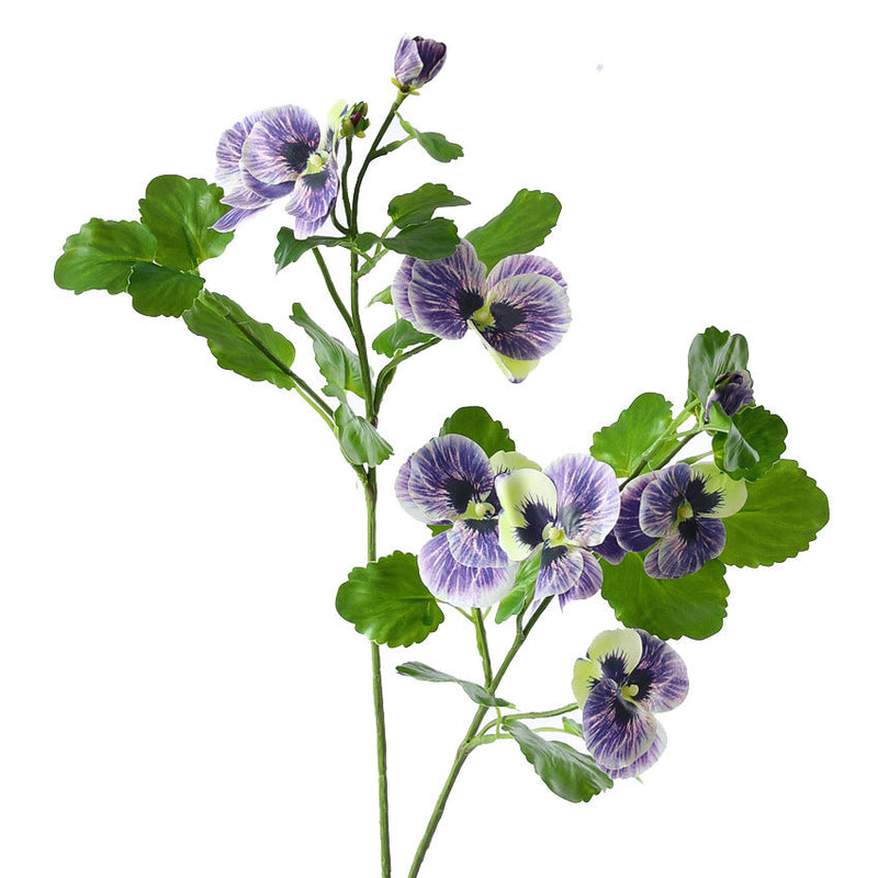 34 Inch Artificial Pansy Flowers Real Touch Stems Bulk Wholesale 34