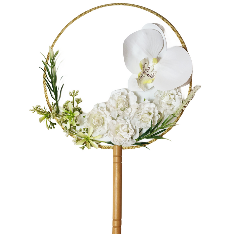 Bulk Artificial Floral Fans 10 Pcs Beach Wedding Party Souvenirs