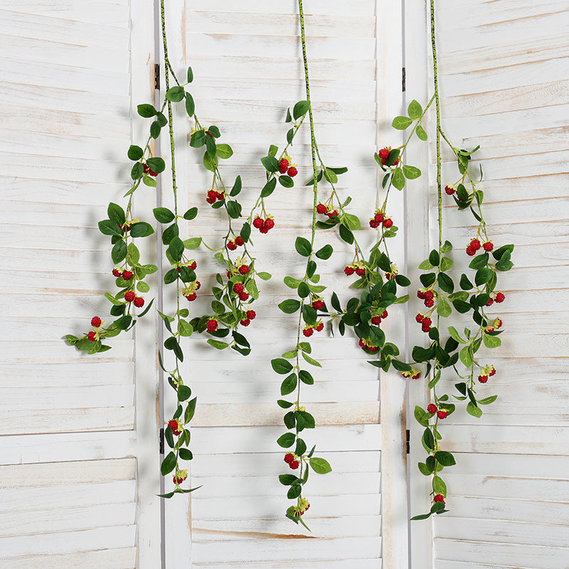 43 Inch Extra Long Artificial Weeping Raspberry Berry Stems Branches Bulk 10 Pcs