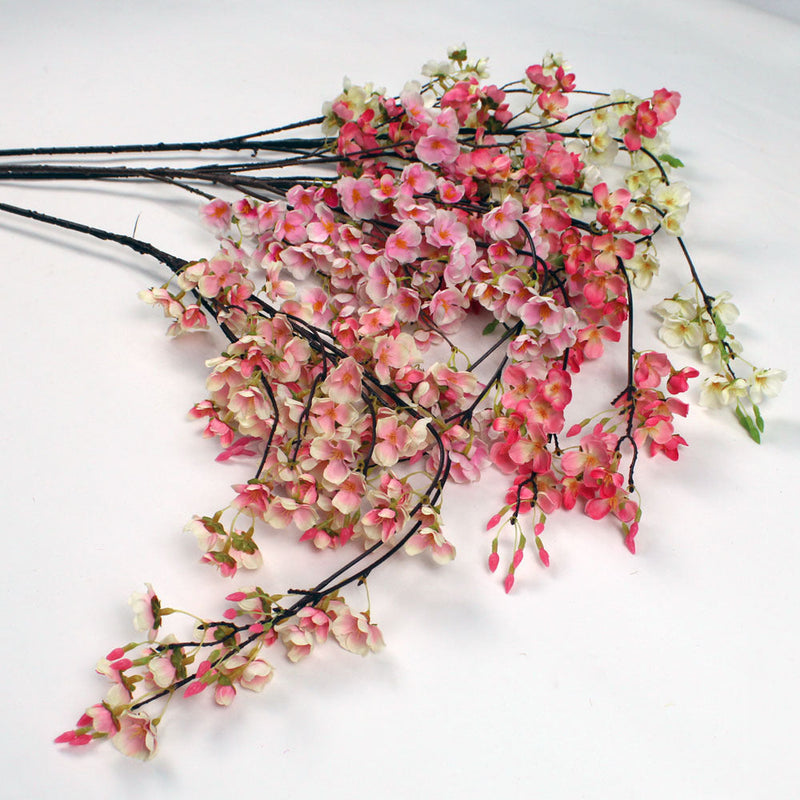 43 Inch Extra Long Weeping Cherry Blossom Branch 1 Pc Artificial Silk Flower Stem