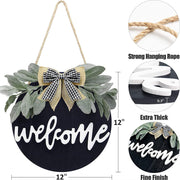 Welcome Wreath with Rustic Sign, Artificial Flowers, Bulk Wholesale, Durable Decorative Door Decor
