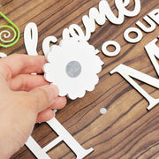 Welcome Sign Seasonal Wreath with 15 Ornaments Bulk Wholesale Artificial Decorative