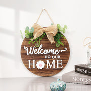Welcome Sign Seasonal Wreath with 15 Ornaments Bulk Wholesale Artificial Decorative