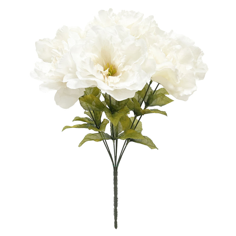 Artificial Peony Bush Bouquet 10 Pcs Fall Decor Faux Silk Flowers Autumn Home Decoration