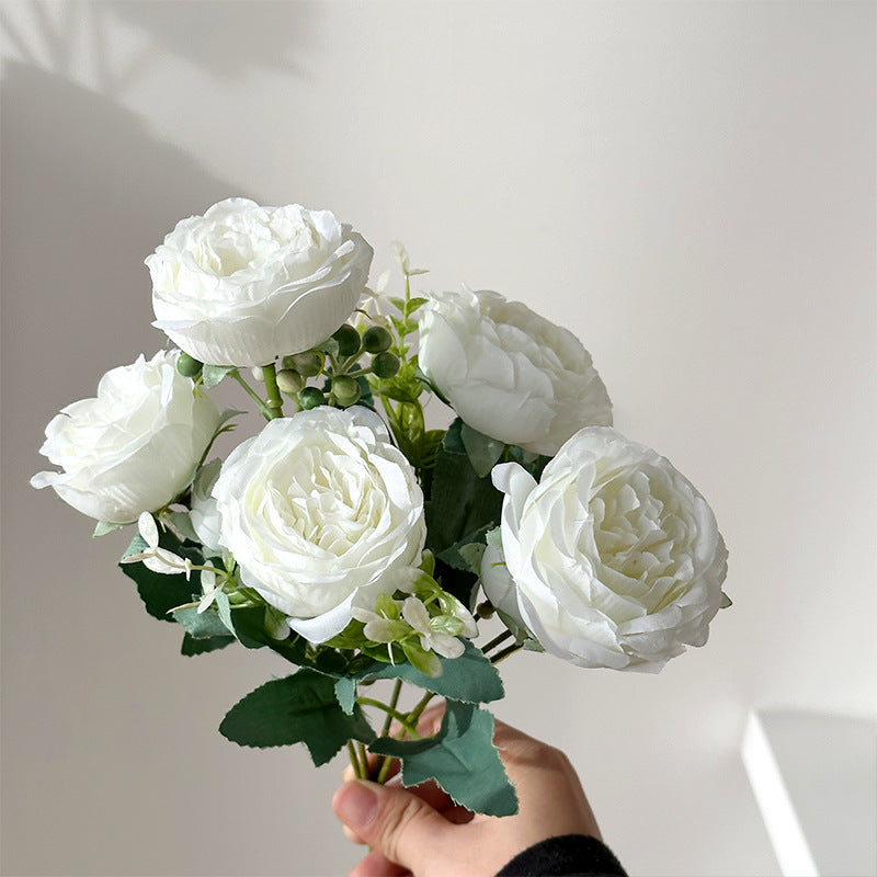 12 Inch Artificial Spring Peony Bush Bouquet, Bulk Quantity, Silk Flowers
