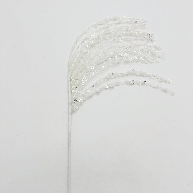 Glitter Christmas Tree Picks and Sprays, 12 Inch Artificial Branches with Sequins, 10 Pcs Bulk Ornaments