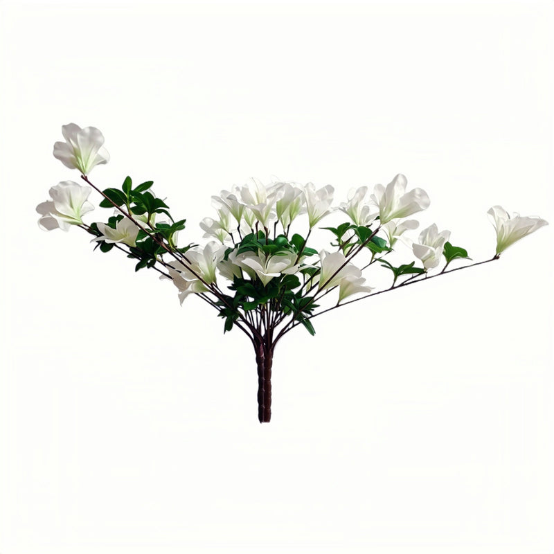 2 Pcs Artificial Silk Azalea Hanging Flowers, Realistic Faux Blooms, UV Resistant, No Fade, for Home Garden Balcony Yard