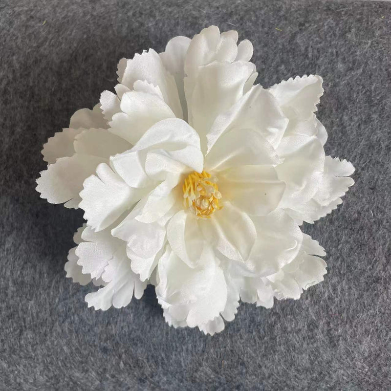 50 Pcs Artificial Hibiscus Flower Heads for Crafts Bulk Faux Silk Floral Supplies