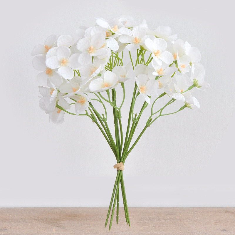 9.5 Inch Artificial Hydrangea Stems Bundle 10 Pcs Bulk for Wedding Crafts