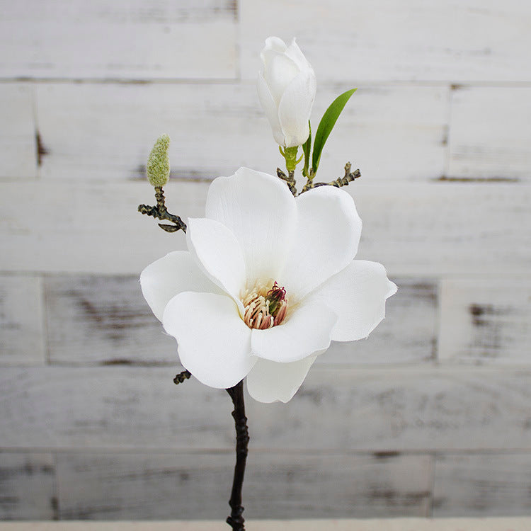 14.5 Inch Magnolia Stem Artificial Flowers Bulk Quantity Faux Silk Spring Blooms
