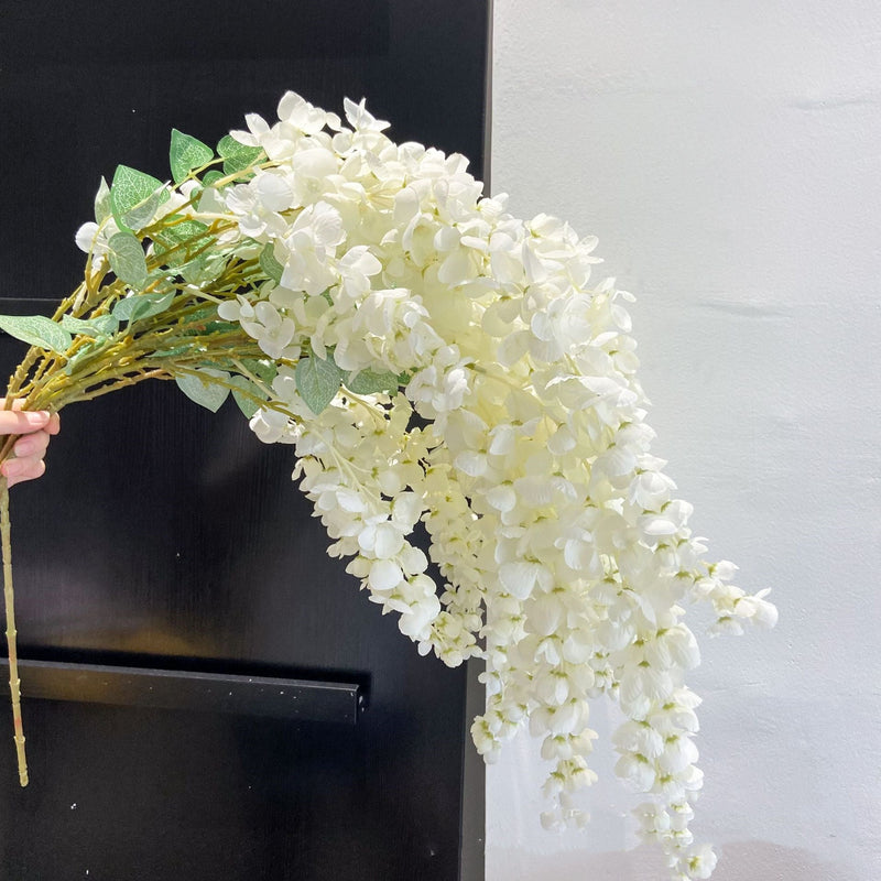 Extra Long Wisteria Blossom Stems 10 Pcs Hanging Artificial Flowers for Spring Decor