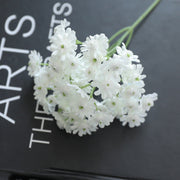 5 Pcs Artificial Daisy Stems Bouquet, Tiny White Silk Daisy Flowers for Home Garden Vase Decor