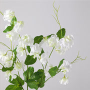 Sweet Pea Blossom Stems Spray 10 Pcs Real Touch Artificial Flowers with Leaves Bulk Wholesale