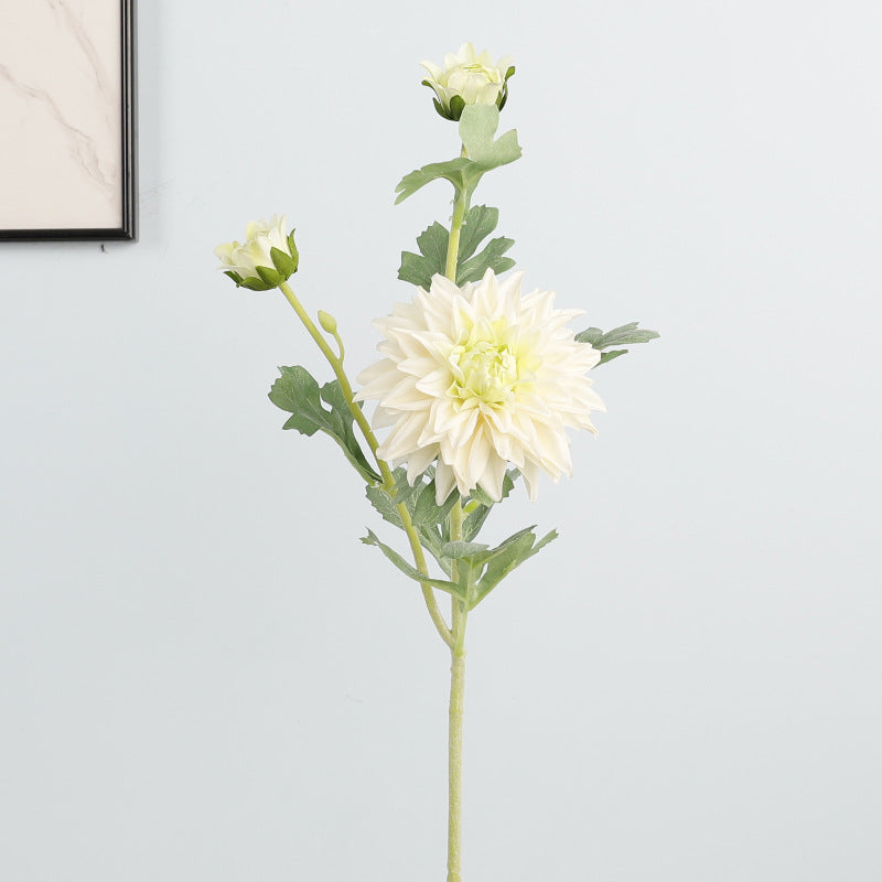 24 Inch Real Touch Dahlia Artificial Silk Flower Stem for Wedding and Home Decor