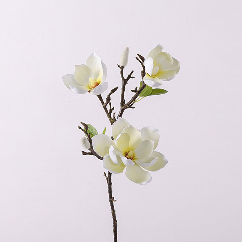 27.5 Inch Artificial Magnolia Spray Stem, Real Touch, Bulk Quantity