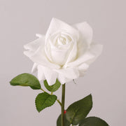 Artificial Blooming Rose Stem 12 Inch Real Touch Silk Flower