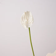 15 Inch Real Touch Anthurium Stem - Lifelike Artificial Flower for Wedding and Home Decor