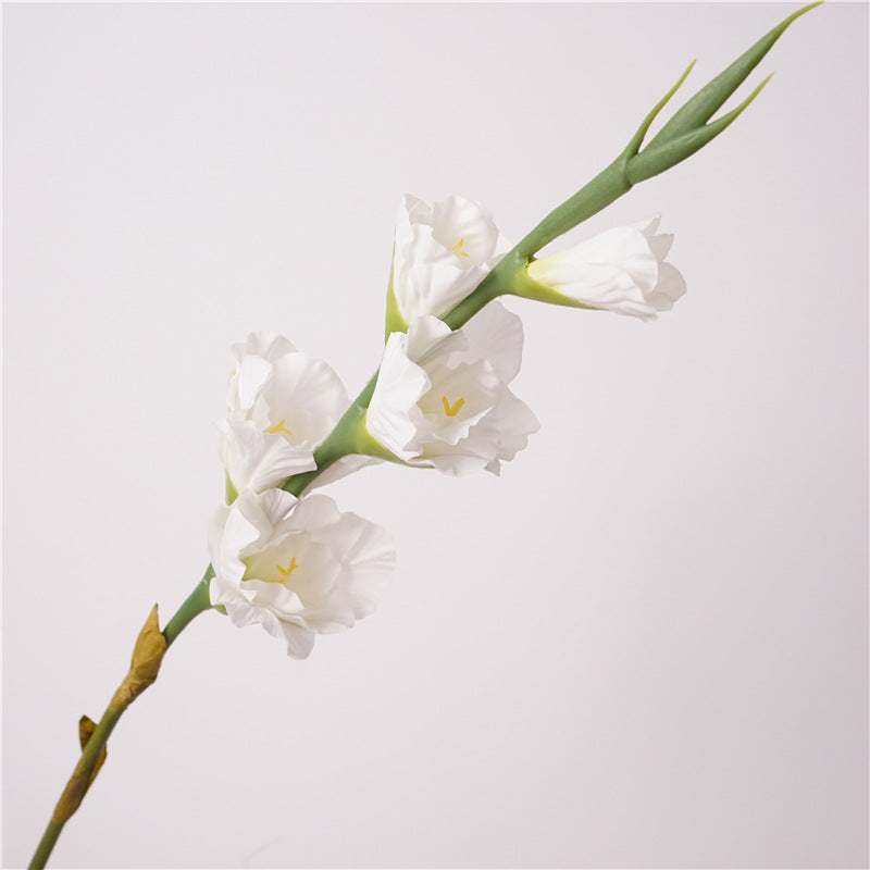 33.4 Inch Extra Tall Real Touch Gladiolus Stems 3 Pcs Lifelike Silk Artificial Flowers for Wedding Home Decor