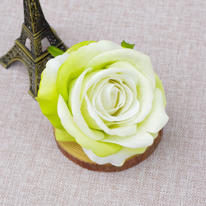 10 Pcs Artificial Bionic Flannel Rose Heads for DIY Wedding Party Baby Shower Decoration