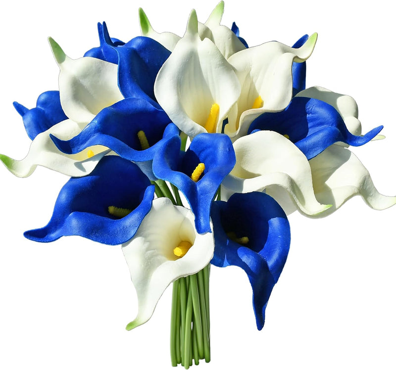 20 Pcs Artificial Calla Lily Bouquets Real Touch Silk Flowers for Centerpieces