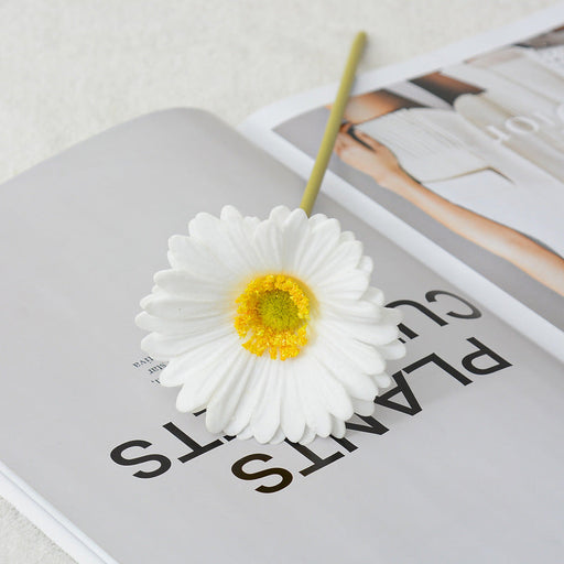 11.8 Inch Artificial Gerbera Daisy Stems, 6 Pcs Real Touch PU Flowers with Bendable Stems for Wedding Bouquets and Home Decor