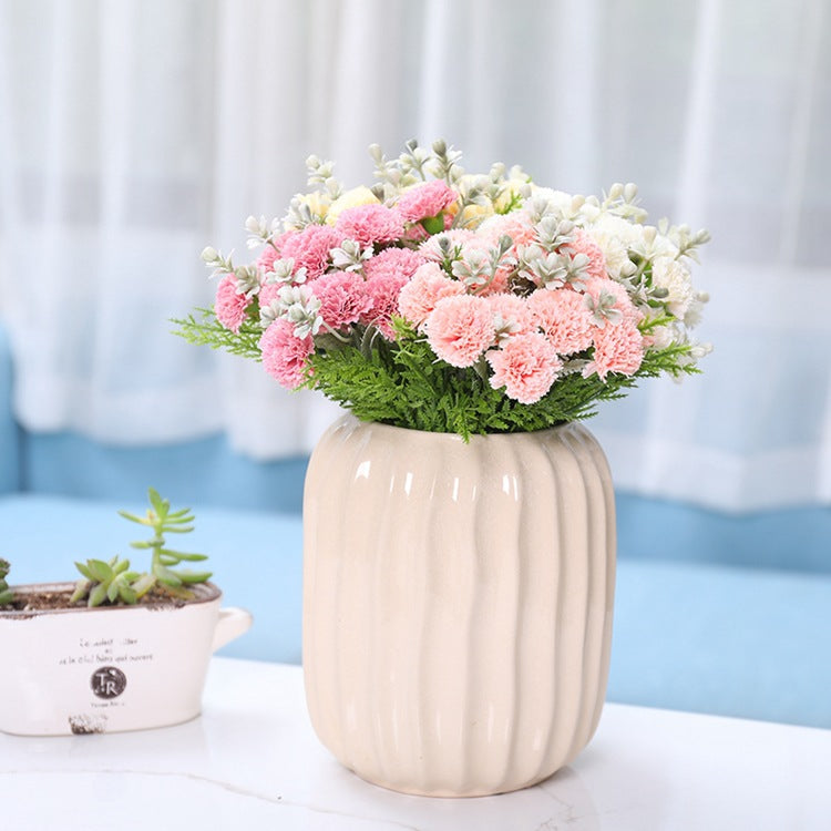 12.6 Inch Artificial Silk Carnation Bouquet Bulk Wholesale