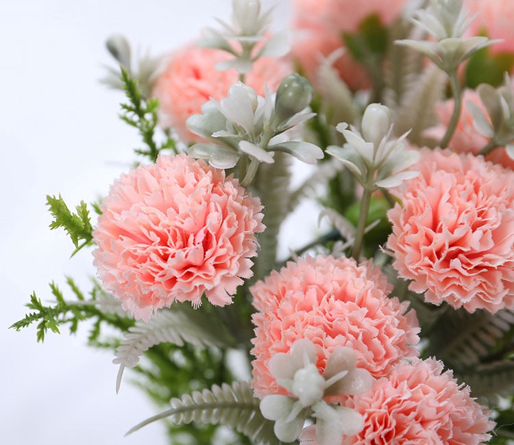 12.6 Inch Artificial Silk Carnation Bouquet Bulk Wholesale