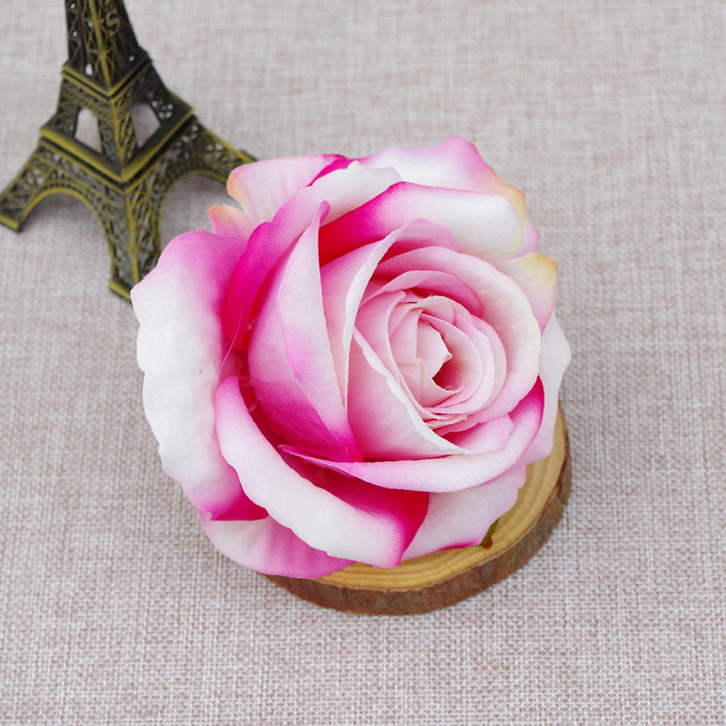10 Pcs Artificial Bionic Flannel Rose Heads for DIY Wedding Party Baby Shower Decoration