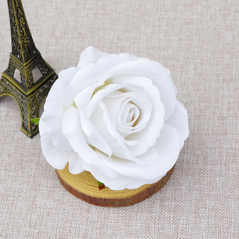 10 Pcs Artificial Bionic Flannel Rose Heads for DIY Wedding Party Baby Shower Decoration