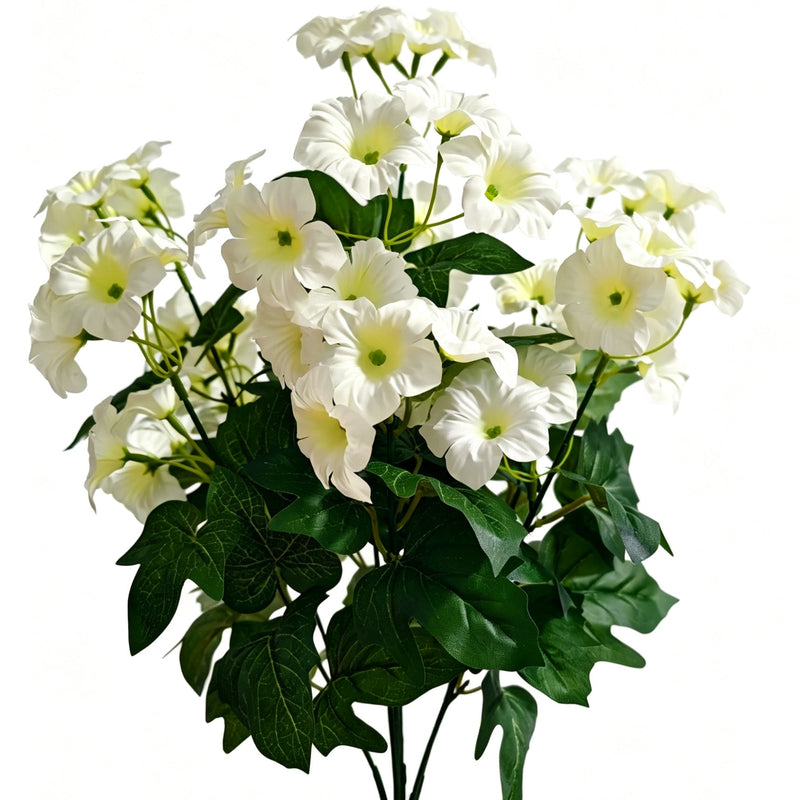 19 Inch UV-Resistant Artificial Silk Petunias, Realistic Outdoor Decor, Bulk Quantity