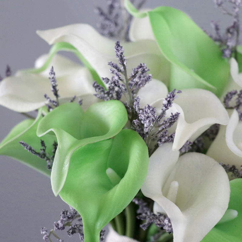 10 Inch Calla Lily Bridal Bouquets 6 Pcs Artificial Wedding Flower Arrangements