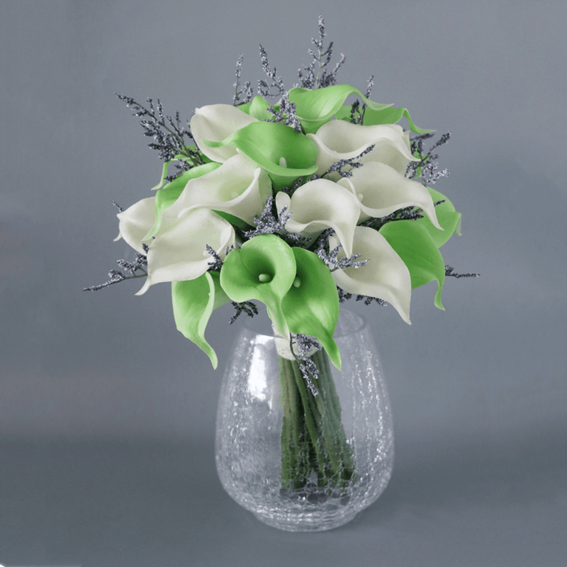 10 Inch Calla Lily Bridal Bouquets 6 Pcs Artificial Wedding Flower Arrangements
