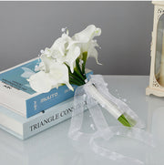 8 Inch White Calla Lily Artificial Flowers 10 Stems Bridal Wedding Bouquet