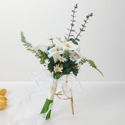 8 Pcs 8.2 Inch White Artificial Calla Lily Wedding Bridesmaid Bouquets