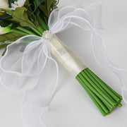 8 Pcs 8.2 Inch White Artificial Calla Lily Wedding Bridesmaid Bouquets