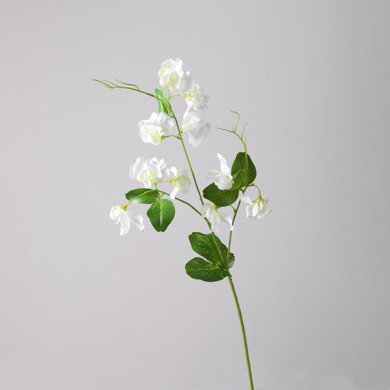 Sweet Pea Blossom Stems Spray 10 Pcs Real Touch Artificial Flowers with Leaves Bulk Wholesale