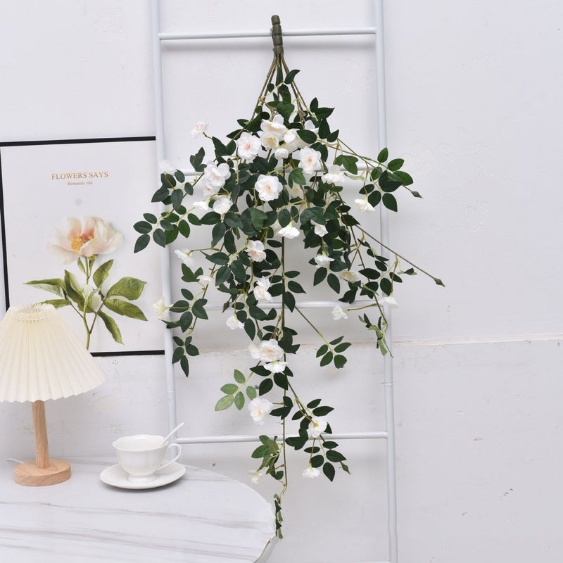 35 Inch Artificial Hanging Begonia Bushy Rattan Plant for Home Garden Wedding Arch Decorations Bulk