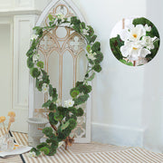 6 Ft Artificial Begonia Garland Flowers Bulk, Silk Floral Decoration for Mirror